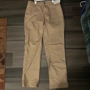 Tan, size 10, Croft and Barrow straight-leg pants.